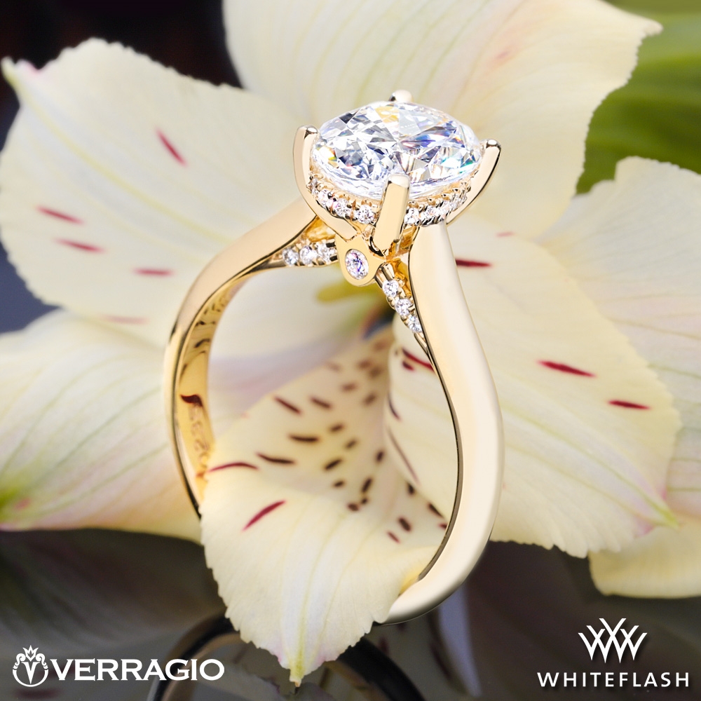 14k Yellow Gold Verragio ENG-0494OV-S Diamond Engagement Ring