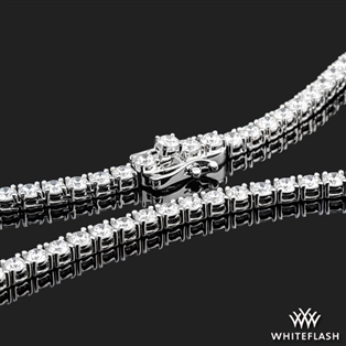 Four Prong Classic Eternity Diamond Tennis Necklace