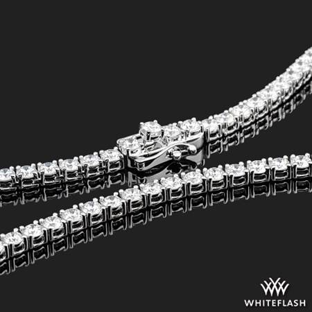 Four Prong Classic Eternity Diamond Tennis Necklace
